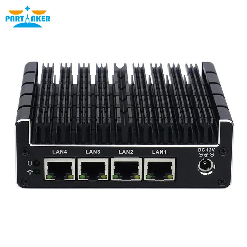Günstig C4 Fanless Mini PC Unterstützung AES-NI Firewall PFsense Intel Celeron J3060/J3160 Mit 4 * LAN 1 * COM 2 * HDMI Win 7 Linux Mini Pc
