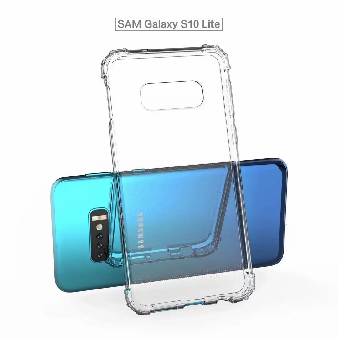 Противоударный бампер Силиконовый ТПУ чехол для Samsung S10 Plus прозрачная броня
