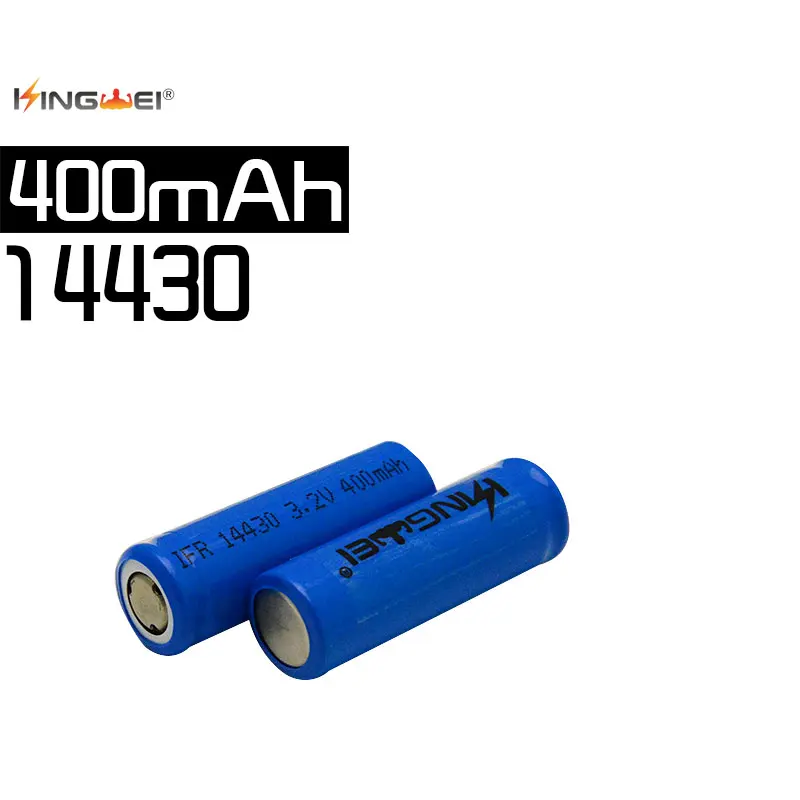 50 шт. 3 2 v IFR 14430 LiFePO4 батарея 400mah перезаряжаемая литий-ионная для фонарика камеры