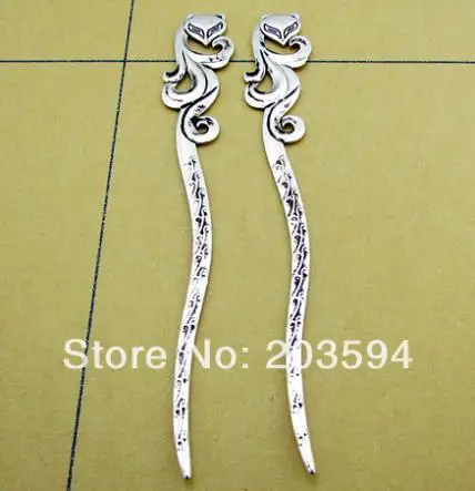 

Wholesale 10Pcs /Lots Antique Silver Fox Bookmark Metal Bookmark with loop 160mm