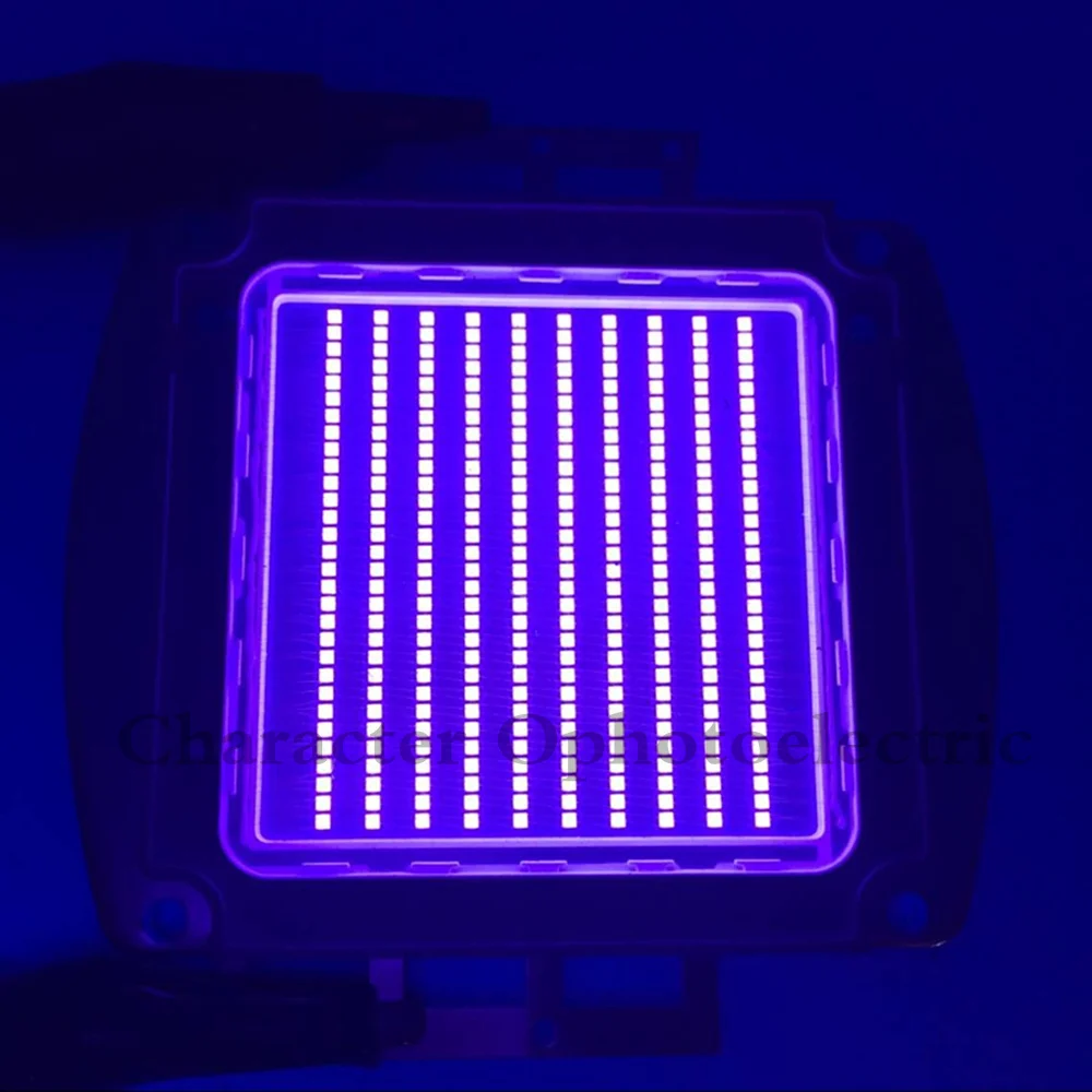Высокомощный светодиодный Светодиодный УФ-чип 365nm 370nm 380nm 395nm свет 100 W 150 W 200 W Ультрафиолетовый светодиодный для сушки ногтей