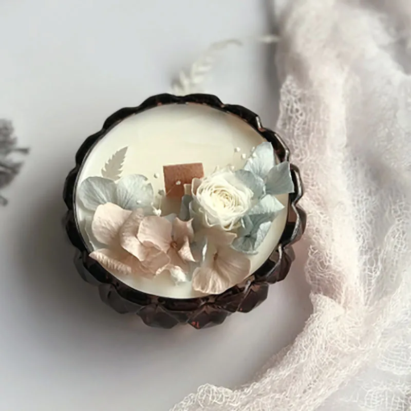 Natura Soy Flower свечи вечерние подарок на Рождество воск на день рождения Ароматические украшение из свечей на свадьбу ароматические свечи в стекле 30 - Цвет: STYLE9