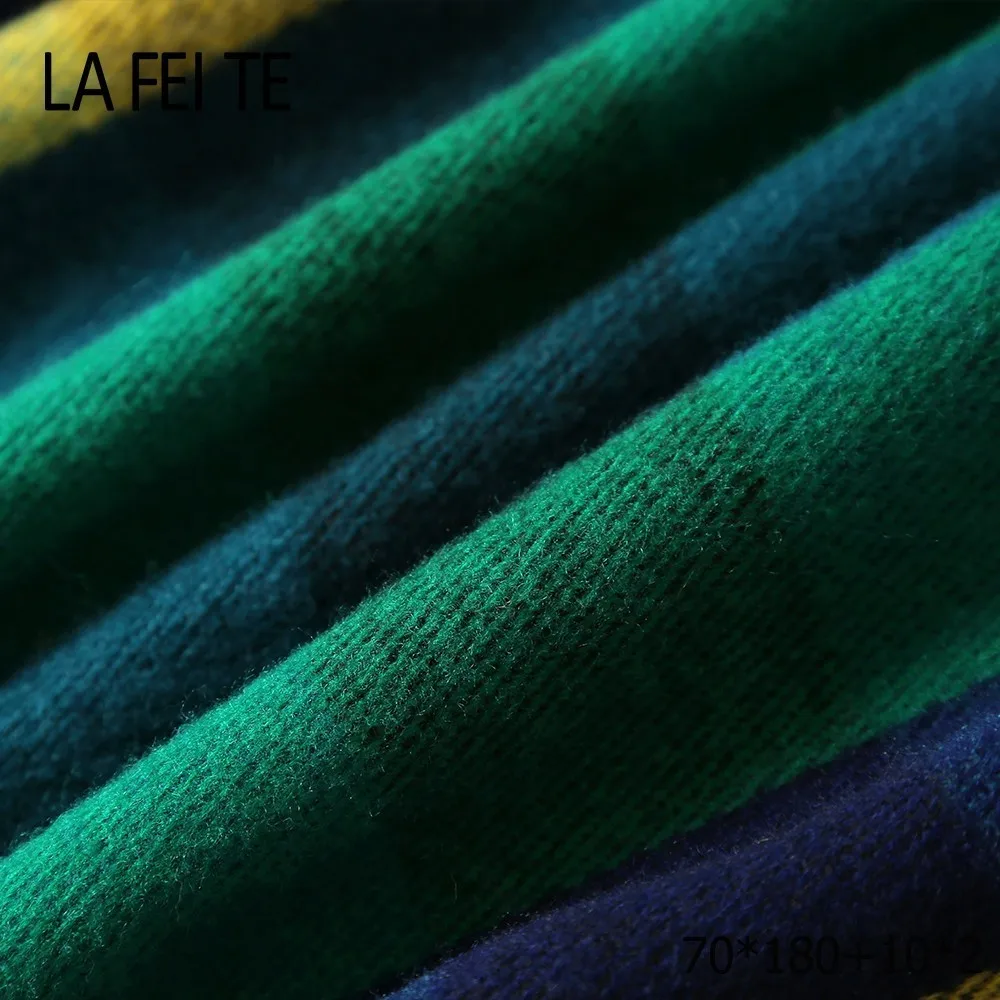 Длинный зимний кашемировый шарф женский платок мужской палантин Femme шейный на