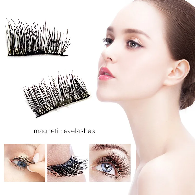 Высококачественные 3D ресницы магнитные Накладные Многоразовые крест Толстые
