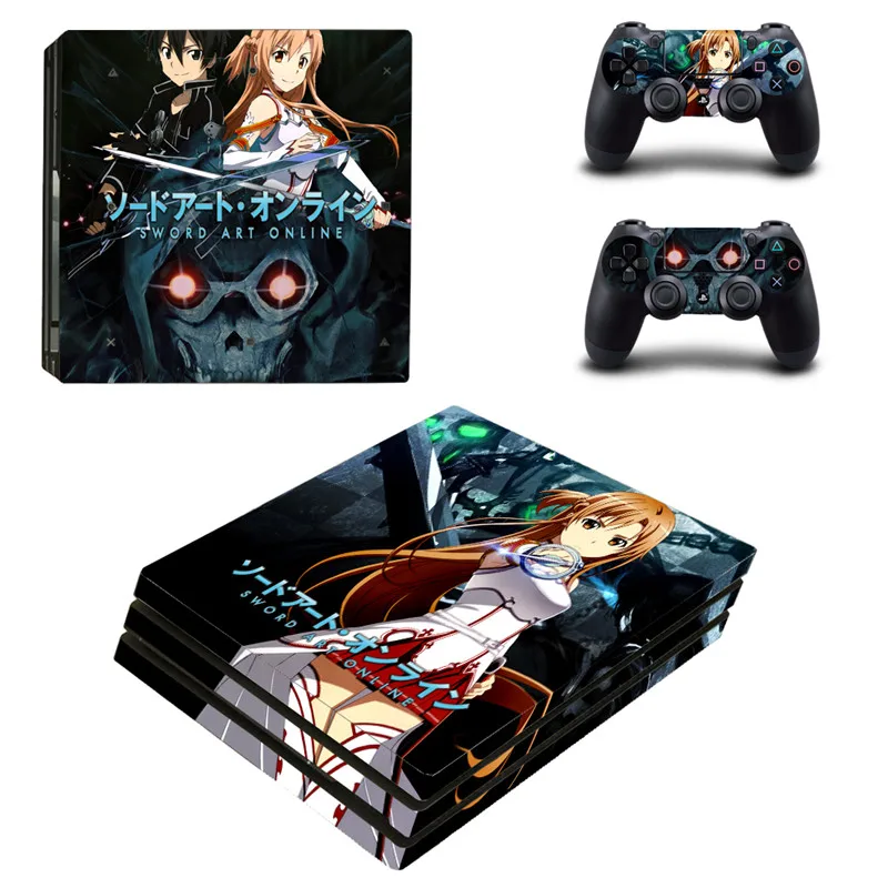 15 видов стилей обувь для вечеринки в Стиле косплей Sword Art Online Аниме PS4 pro кожи Стикеры для sony Playstation 4 продвижение консоли и 2 шт. контроллер защитная пленка