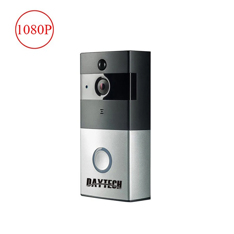 VD01-1080 No Battery Беспроводной дверной звонок DAYTECH, кольцевой дверной звонок с изображением колокольчика, видео камера, WiFi IP 720P 1080P IR, ночное видение, двухстороннее аудио - Цвет: VD01-1080 No Battery