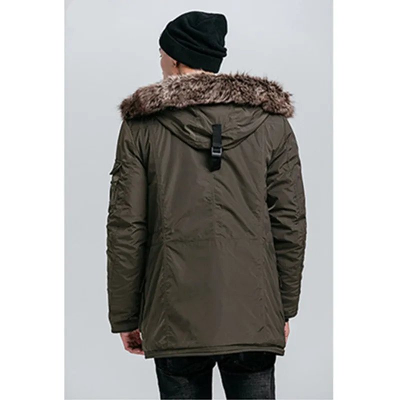 Средний стиль зимняя новая модная Молодежная мужская толстовка хлопковое пальто