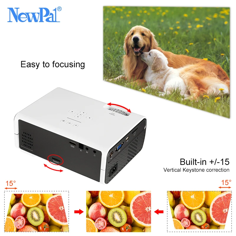 Newpal светодиодный проектор 3D для android устройств Mini 1080p домашний кинотеатр Beamer