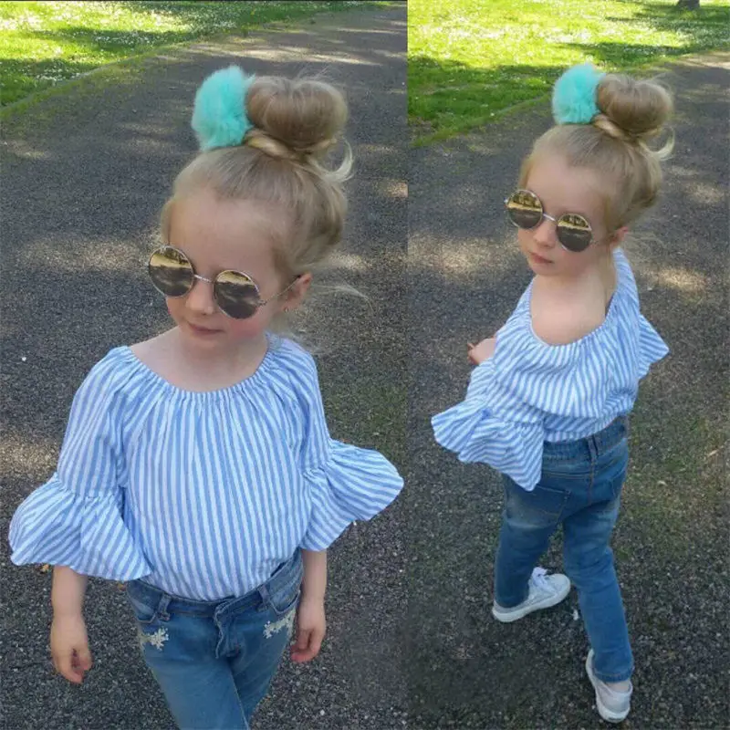 Комплект одежды из 2 предметов для маленьких девочек топ на бретелях футболка