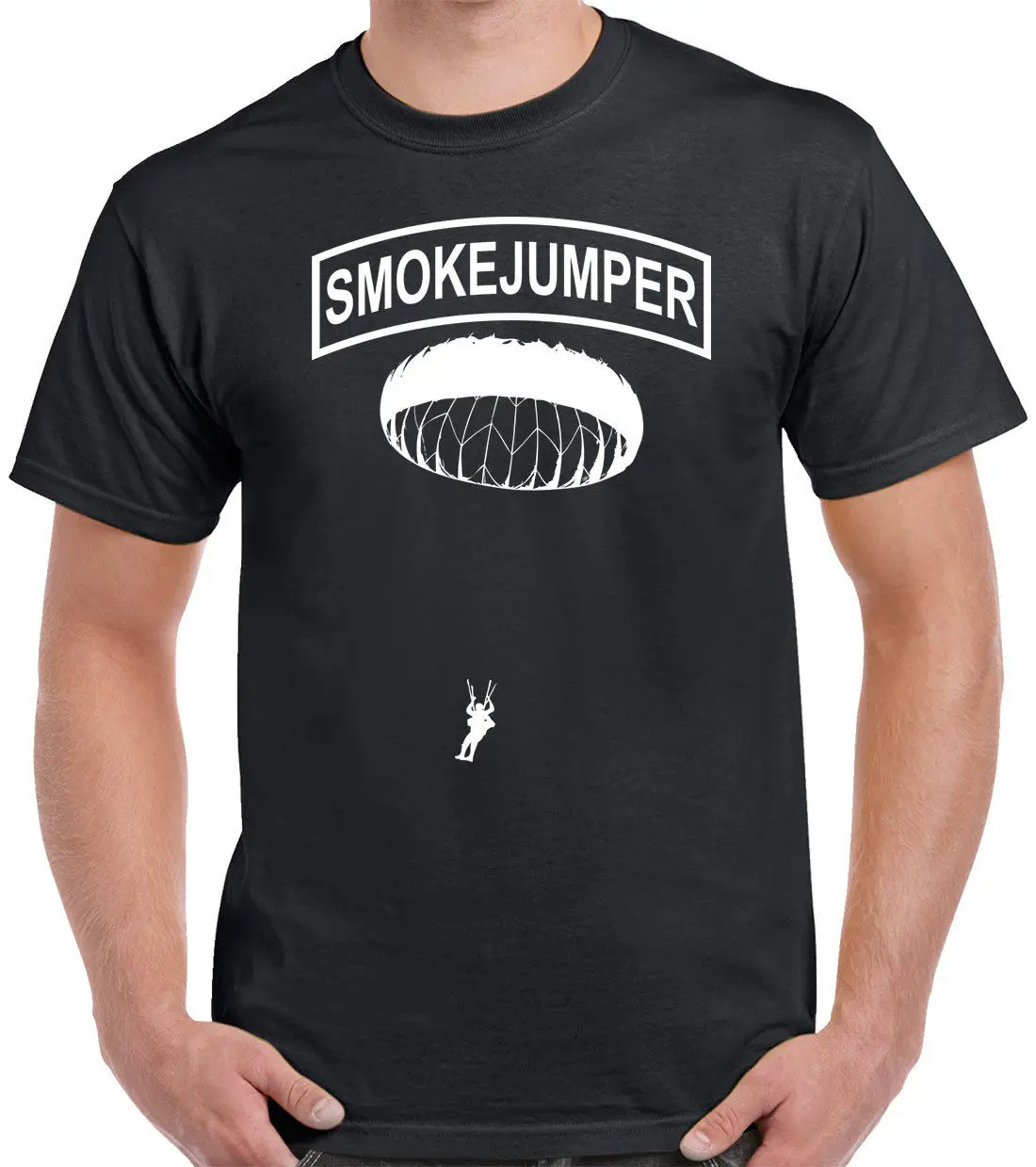 Футболка Smokejumper пожарный парашют Лесной огонь 1456 | Мужская одежда
