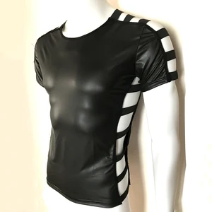 Сексуальное мужское нижнее белье размера плюс, топ Learher Catsuit из латекса, открытые майки, боди из искусственной кожи, Клубная одежда для сцены