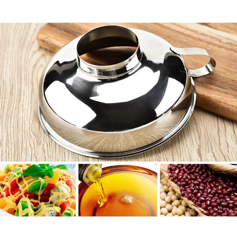 Широкий рот Jar бункера Нержавеющая сталь может воронки для Еда порошок бобы Picles