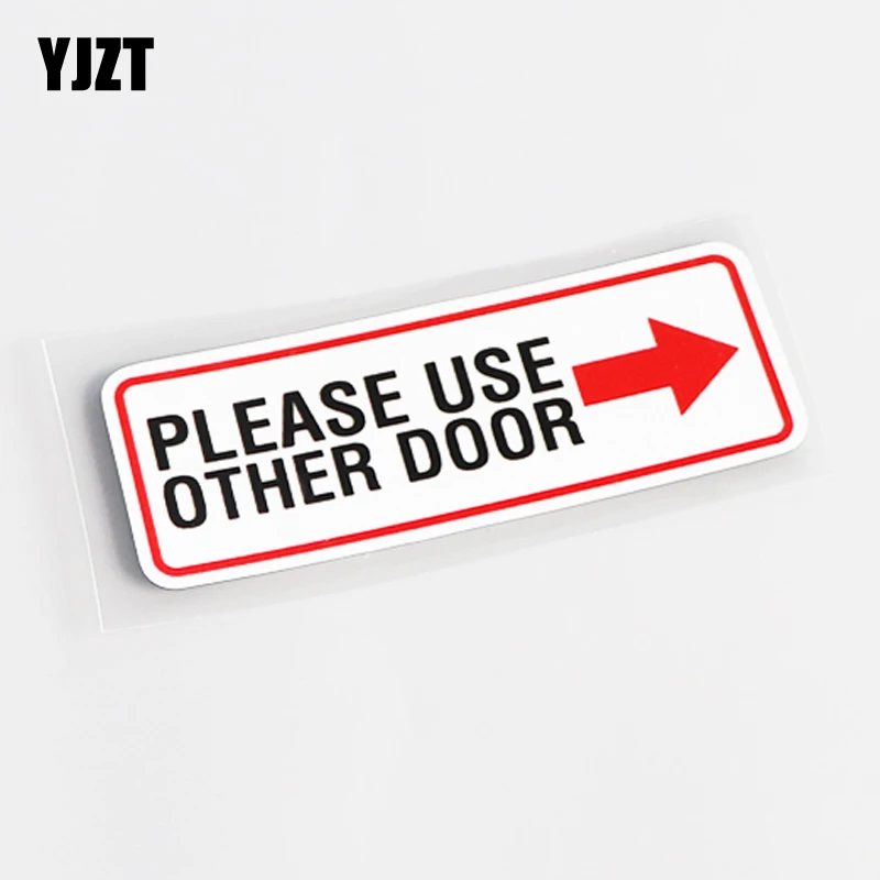 

YJZT 10.6CM*4CM Creative Please Use Other Door Car Sticker Decal PVC 13-0528