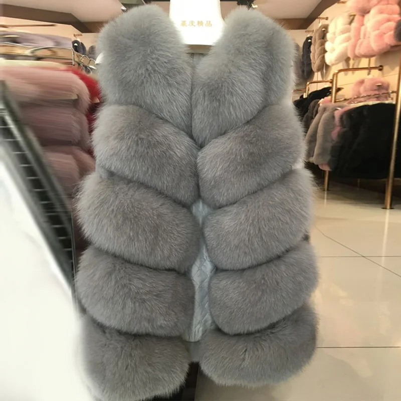 ZDFURS* зимний женский натуральный Лисий женский меховой жилет из натурального Лисьего меха пальто, кожаная куртка Теплый Женский жилет натуральный жилет на лисьем меху