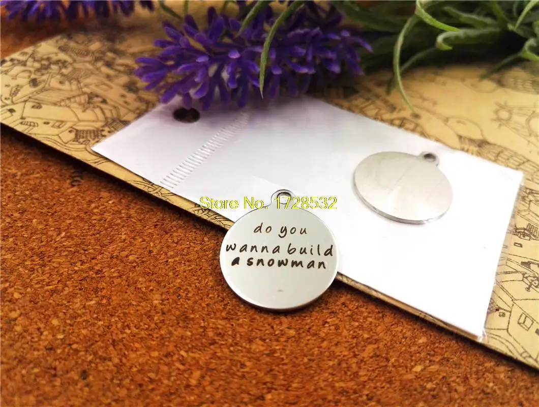 10 шт. подвески из нержавеющей стали &quotвы хотите построить снеговика&quot DIY