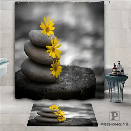 Заказной дзен камень (1) водонепроницаемый занавеска для душа коврик дома ванной