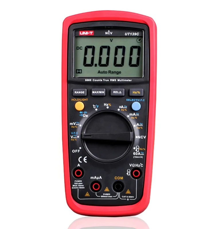 UT139C Блок UT139E Высокоточный цифровой мультиметр True RMS Автоматический диапазон NCV температура емкость 6000 счетчик частоты LPF UT139S - Цвет: UT139C