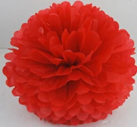 100 шт 1"(25 см) тканевая бумага pom poms украшения для дома Бумажные цветы-шары для дня рождения свадебные принадлежности пом-помы из ткани - Цвет: Red
