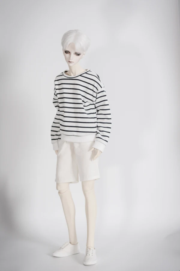 Одежда для куклы BJD футболка с коротким рукавом спереди и сзади 2 цвета на 1/4 1/3 MSD