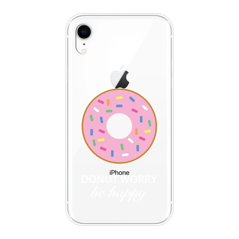 Задняя крышка для Apple iPhone 6 S 7 8 X XR XS Max Пончик мороженое мягкий силиконовый чехол