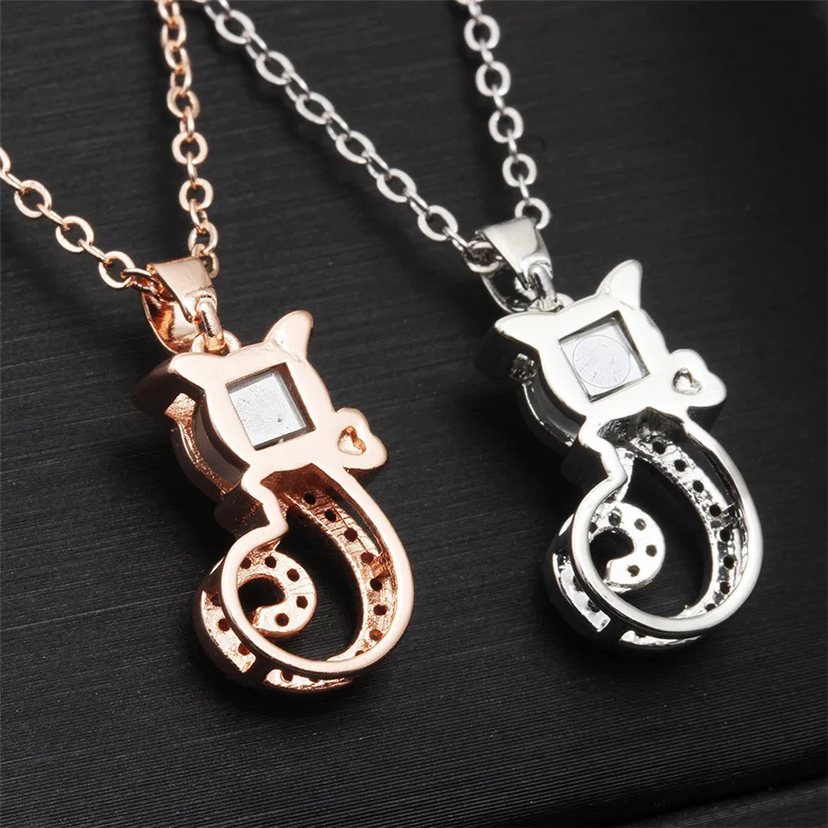 

2019 Rose Gold Silver Color 100 languages I love you Projection Pendant Necklace Romantic Love Memory Wedding Cat Necklace