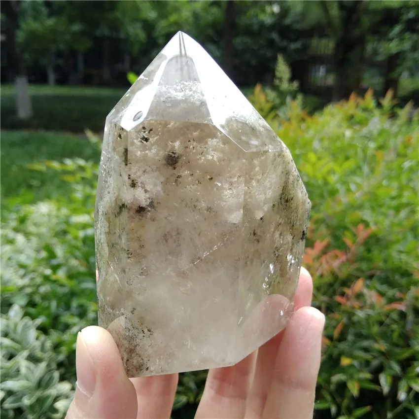 261 г Кристал-фантом Wands Ghost Quartz Point Clear Scenic Crystal Chakra Healing Tool медитация Кристалл