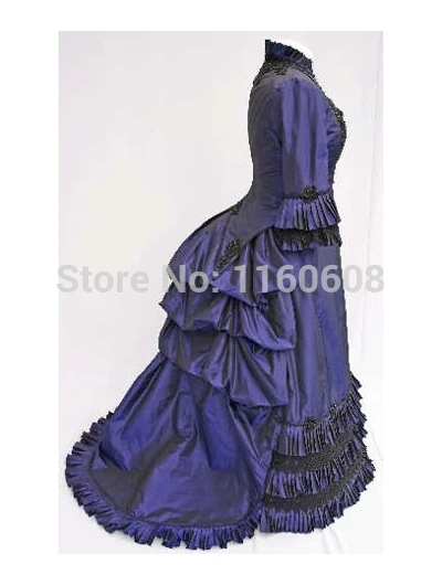Синее бальное платье в стиле хип хоп хоп|victorian bustle dress|bustle dressvictorian dress |