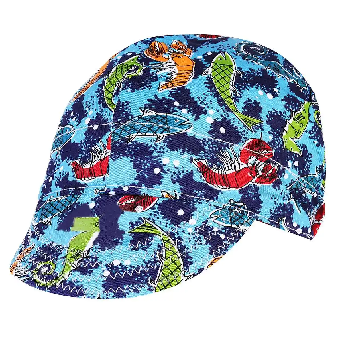 FORGELO, gorra de algodón para soldar, soldadores, casco de algodón retardante, aplicación ajustable para soldar, casco de protección de seguridad para soldar