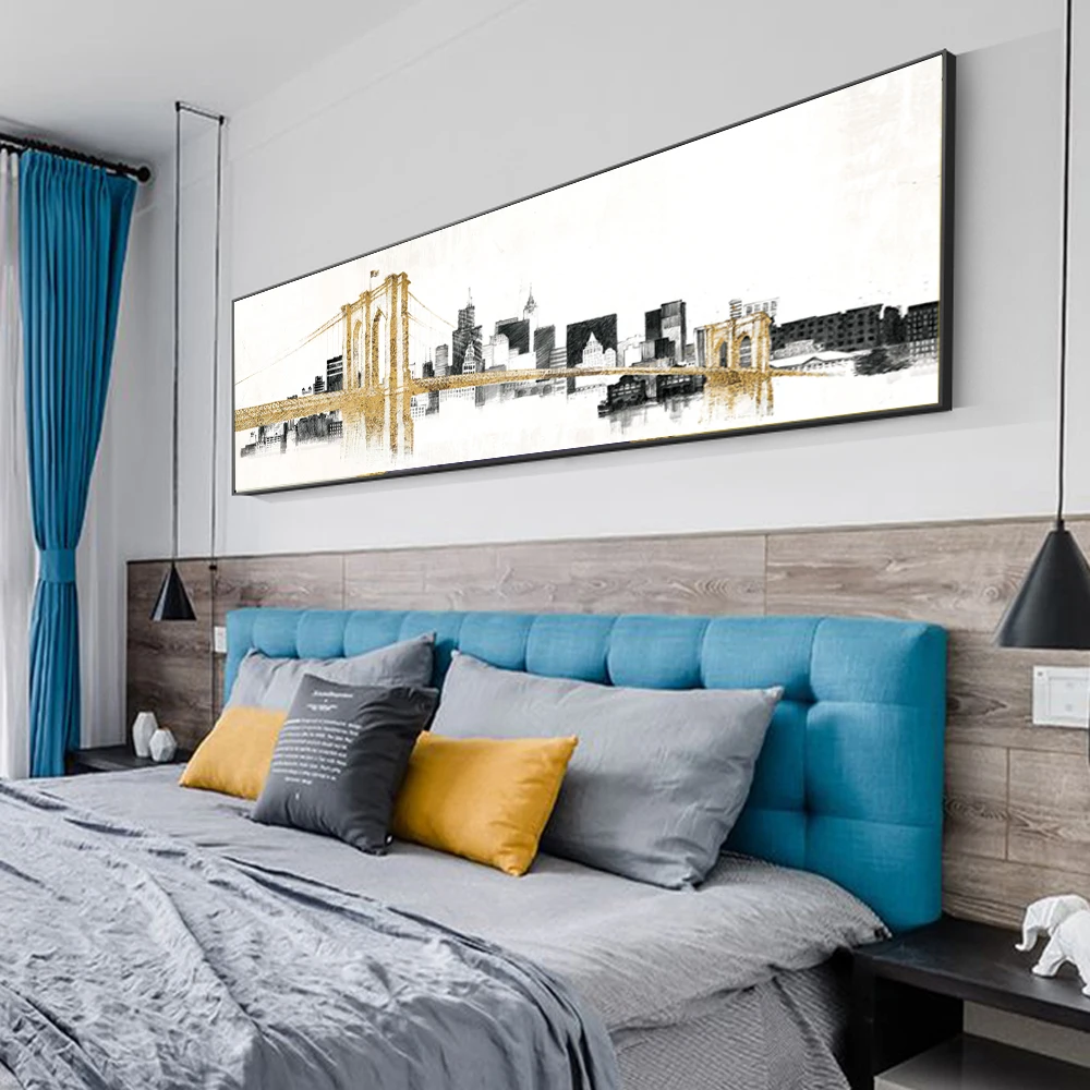Настенная картина с изображением моста и золотых ворот холст пересечения