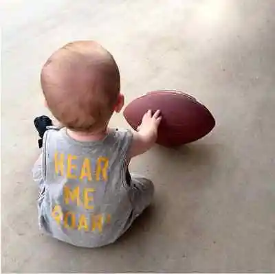 Cotton Newborn Baby Boys Clothes Tiger Printed Rompers Jumpsuit Playsuit Sleeve Summer 0-24 Months Gray |