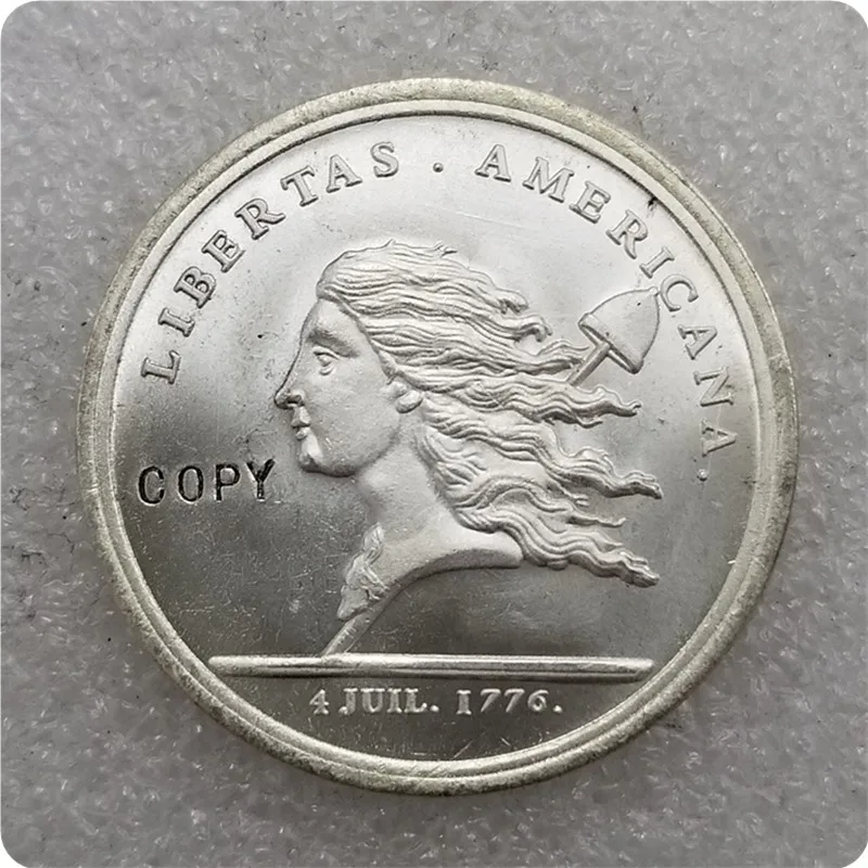 USA 1776 LIBERTAS AMERICANA MEDAL Copy Coin commemorative coins-replica coins medal collectibles | Дом и сад