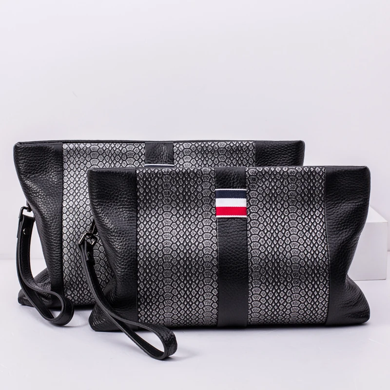 BAQI Brand Men Handbags Genuine Leather Cowhide High Quality Coin Purse 2019 Fashion Men Wallets Clutch Bag Casual Card Holder
