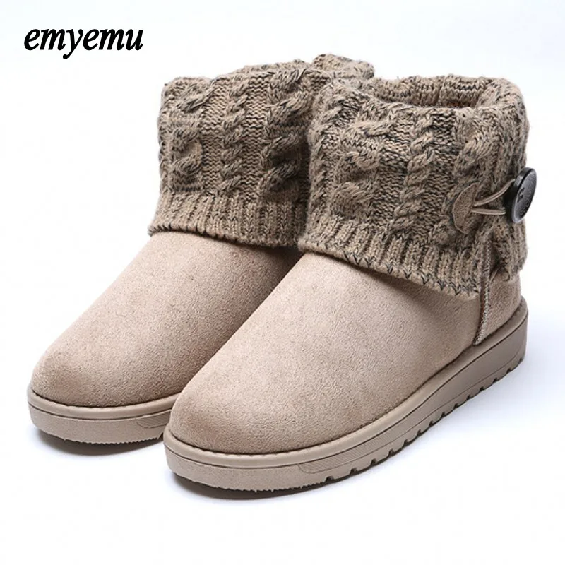 6 color Women Boots Warm Fur Cotton Winter Shoes High Quality Cozy Women's Soft Ankle Snow Flat Woman | Обувь
