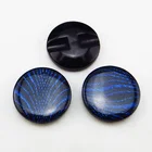 20 шт. 21 мм темно-синие крашеные резиновые пуговицы в полоску пальто сапоги Швейные аксессуары для одежды R-012