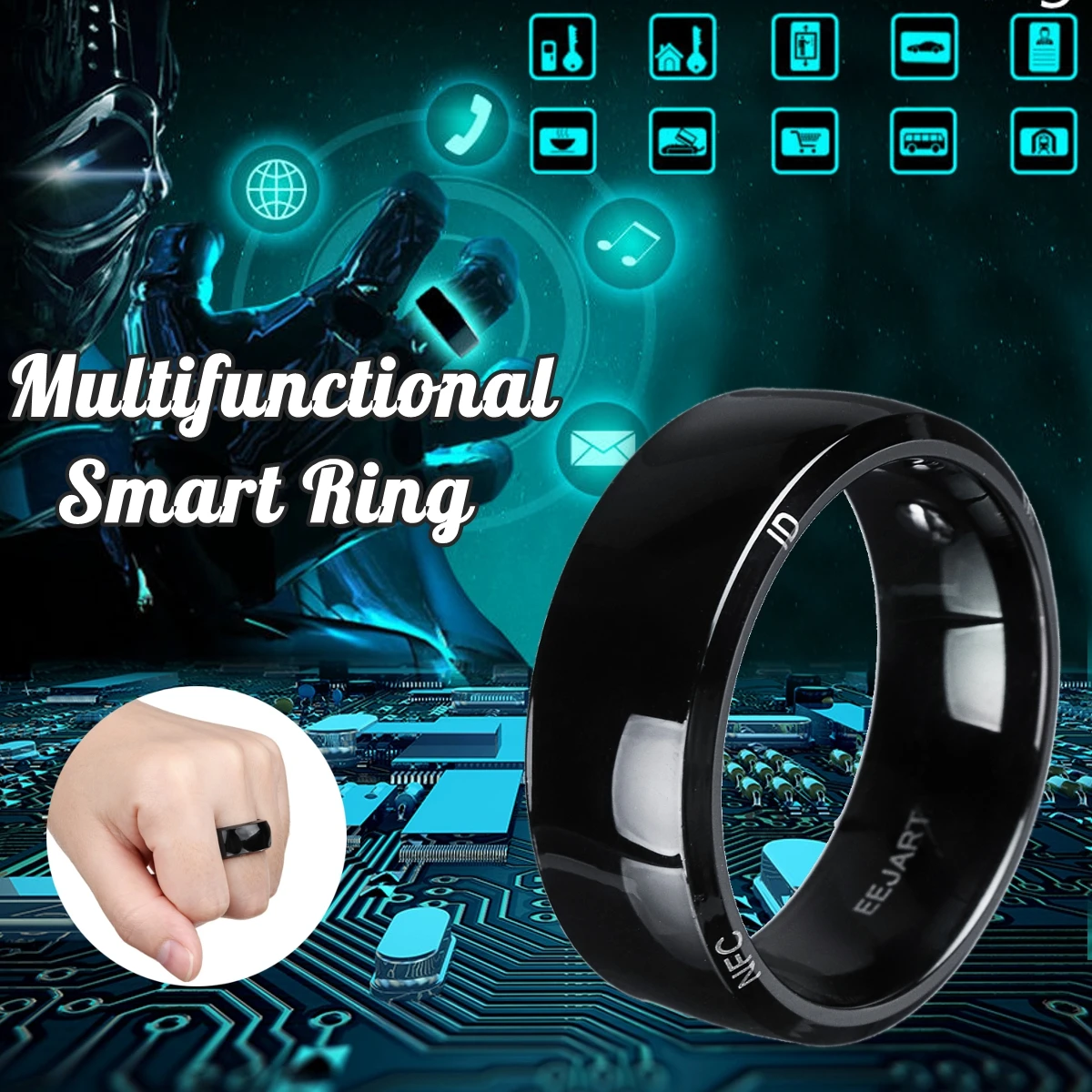 

Waterproof Unlock Health Protection Smart Ring Wear New technology Magic Finger NFC Ring For Android Windows NFC Mobile Phone