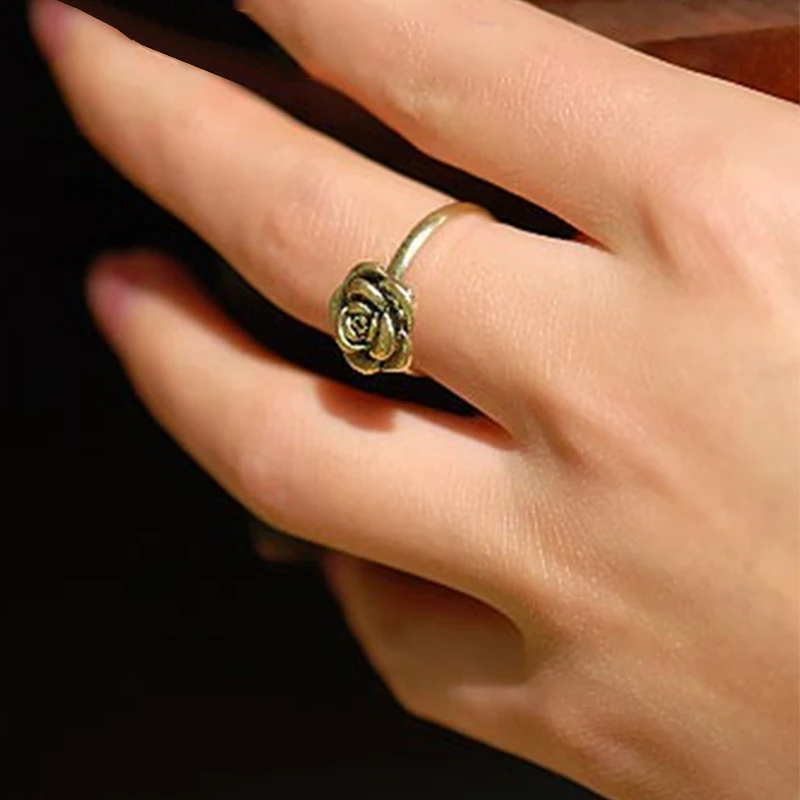 Женское кольцо в виде розы с изменяемым размером|rose ring|delicate ringring ring |