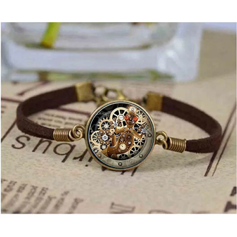 2016 Высокое качество стальной браслет с Луной стеклянного браслета Ретро