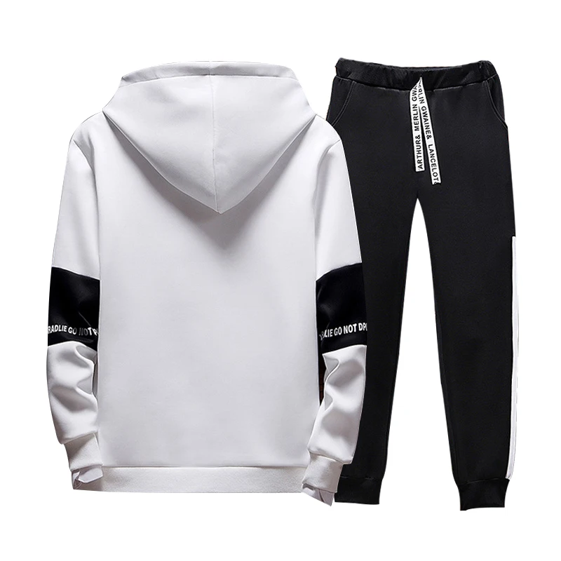 

New Warm Two Pieces Set Fashion Hooded Sweatshirts Sportswear Men Tracksuit Hoodie Autumn Men Brand Clothes Hoodies+Pants Sets