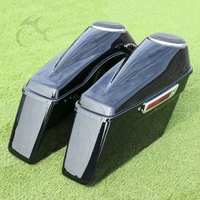 motorcycle 6 5 speaker extended stretched saddlebag for harley touring road king electra street glide ultra classic 2014 2020