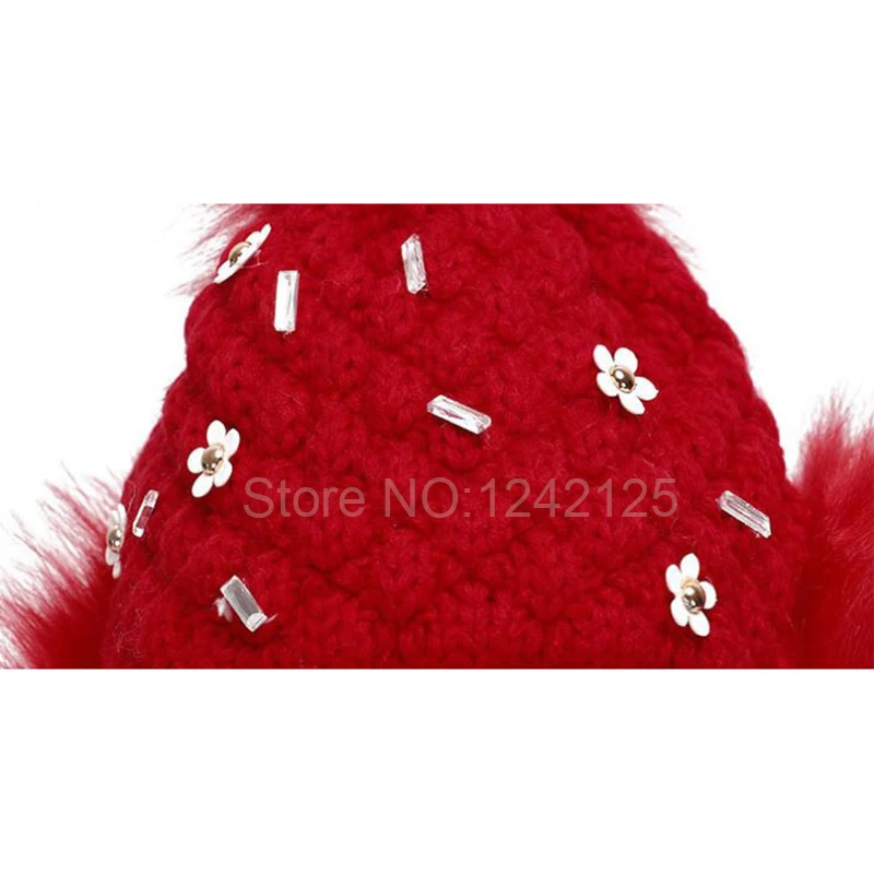 Новинка Стильная Милая осенне-зимняя вязаная шапка для девочек женские