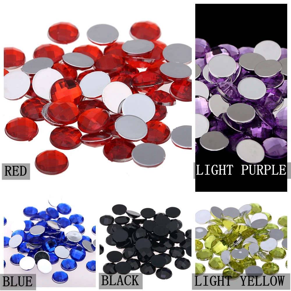 Поделки Искусство DIY камни 14 мм 20 шт Круглые драгоценные с плоской поверхностью
