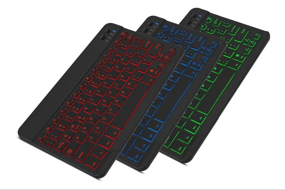 7 Color LED Backlight Russian/Hebrew/Spanish Wireless Bluetooth Keyboard Leather Case For Samsung Galaxy Tab S5E 10.5 T720 T725 |
