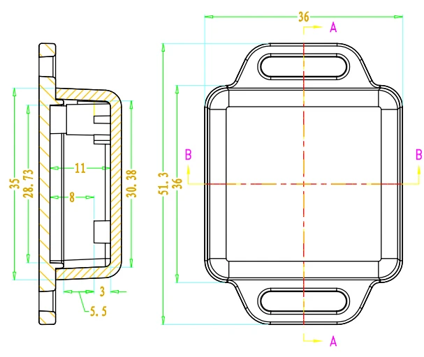 Пластиковый корпус для PCB abs пластиковый (10 шт.) 36*36*15 мм электронный проект коробка