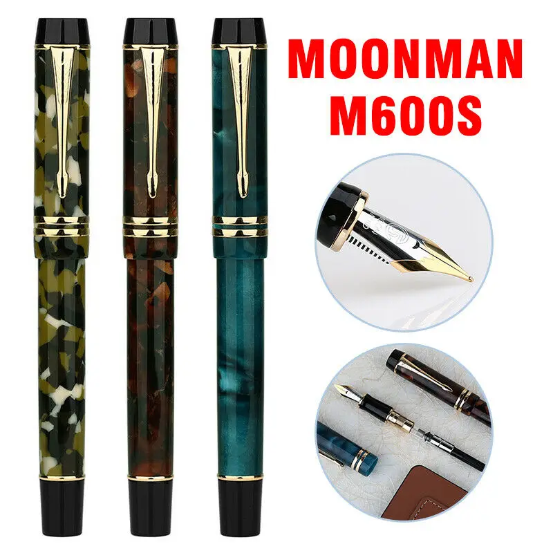Moonman M600s акриловая авторучка иридическая тонкая Перо Модный подарок шариковая ручка с подарочной коробкой Набор для Бизнес офиса студентов