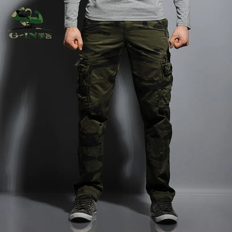 Камуфляжные брюки комбинезоны мужские свободные военные повседневные штаны|camouflage pants|casual pantsmilitary trousers |