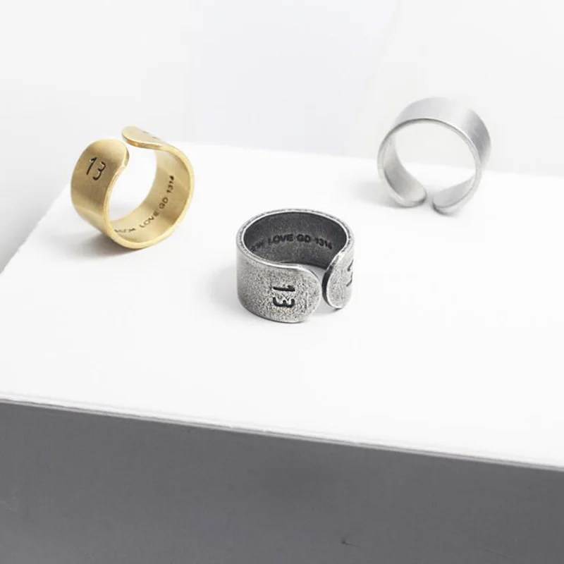 

Fashion 1314 Lover Couple Jewelry Sets Retro Stainless Steel Ring Men + Men's Cuff Bracelet Open Bangles Vintage Men Jewelry Set