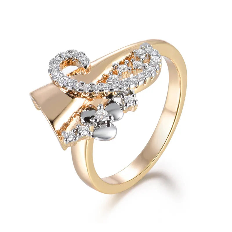 Женское кольцо на палец XIAGAO Золотое Infinity аксессуары для свадебной вечеринки XGR623 |