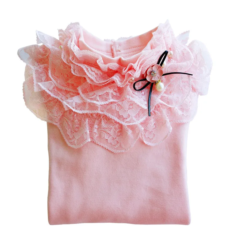 Школьная блузка для девочек Термобелье детей Сезон осень-зима Плотное бархатное