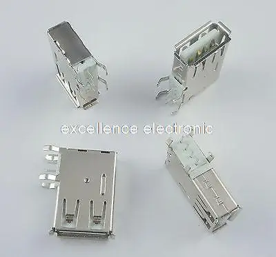 

100Pcs USB 4Pin Female Connector For Computer Use