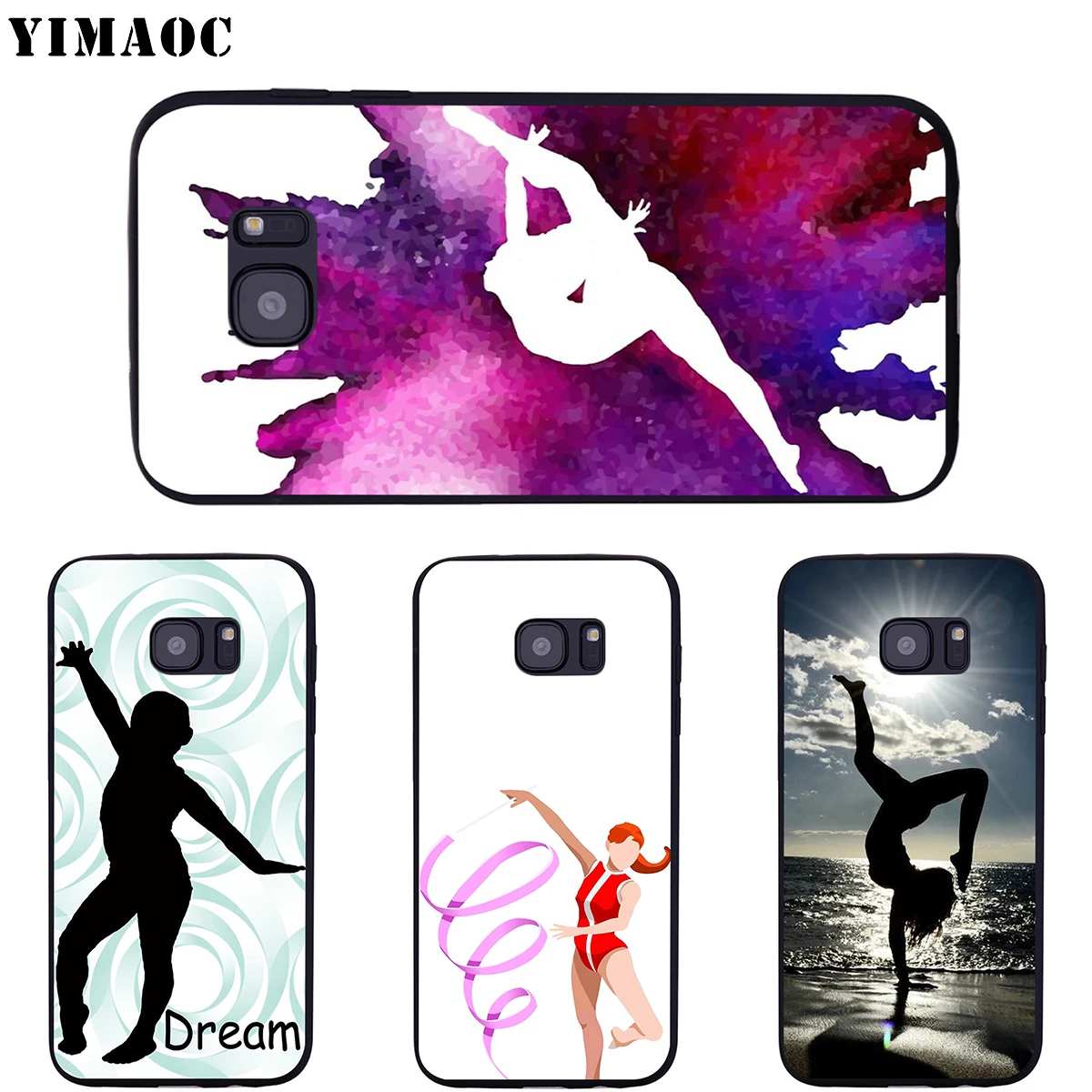 YIMAOC гимнастический силуэт Мягкий силиконовый чехол для Samsung Galaxy A7 A8 A9 S10e J6 Plus 2018 |